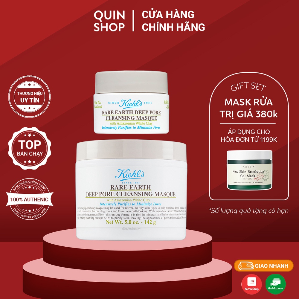 Mặt nạ Kiehl's đất sét Rare Earth Deep Pore Cleansing Masque 125ml
