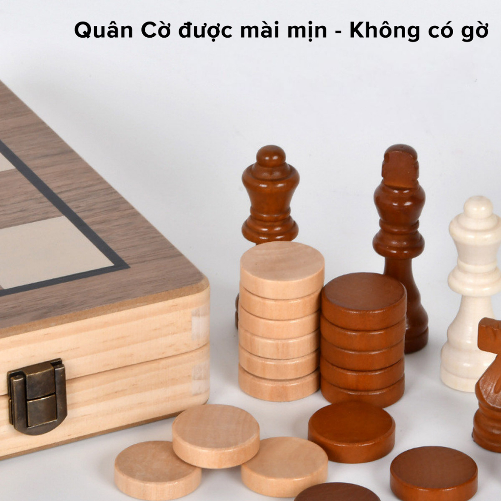 Cờ Vua Nam Châm Bằng Gỗ Tần Bì Lực Hút Mạnh Tặng Kèm 2 Quân Hậu Kết Hợp Cờ Đam – Cờ Caro 2 Trong 1 Chính Hãng miDoctor