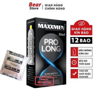Bao cao su gai Love Kiss MAXXMEN PROLONG siêu mỏng, chống xuất tinh sớm kéo dài thời gian quan hệ