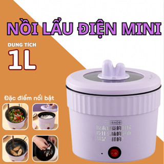 Nồi lẩu điện mini đa năng, ca nấu mì, cốc ăn lẩu Cô Đơn hotrend dung tích 1L công suất 450W phủ chống dính