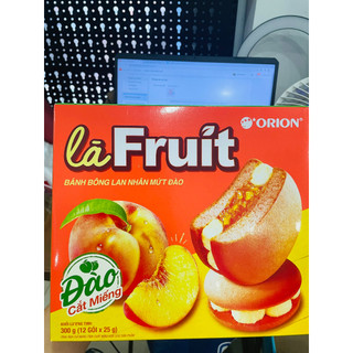 BÁNH ORION TRÁI CÂY LA FRUIT NHÂN MỨT ĐÀO 300G