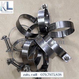 Cổ dê bù lon inox 304-cổ dê inox 304- đai siết ống inox