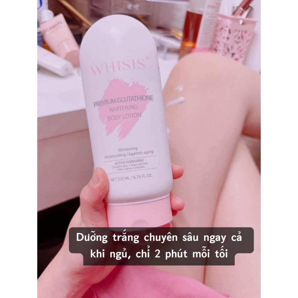 Kem Dưỡng Trắng Toàn Thân Whisis Premium Collagen Whitening Body Lotion - Ban Đêm - 200ml