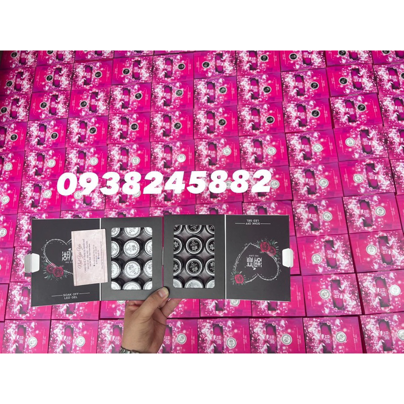 Set gel vẽ HU LIAN 12 màu đậm đặc chính hãng
