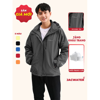Áo khoác gió nam nữ 2 lớp một màu chống nước cản bụi giữ ấm JACWATER C352