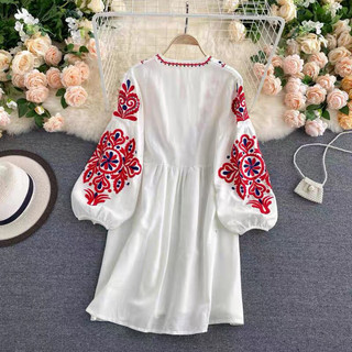 [ Hàng Order] Váy Boho thêu họa tiết