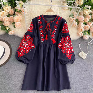 [ Hàng Order] Váy Boho thêu họa tiết