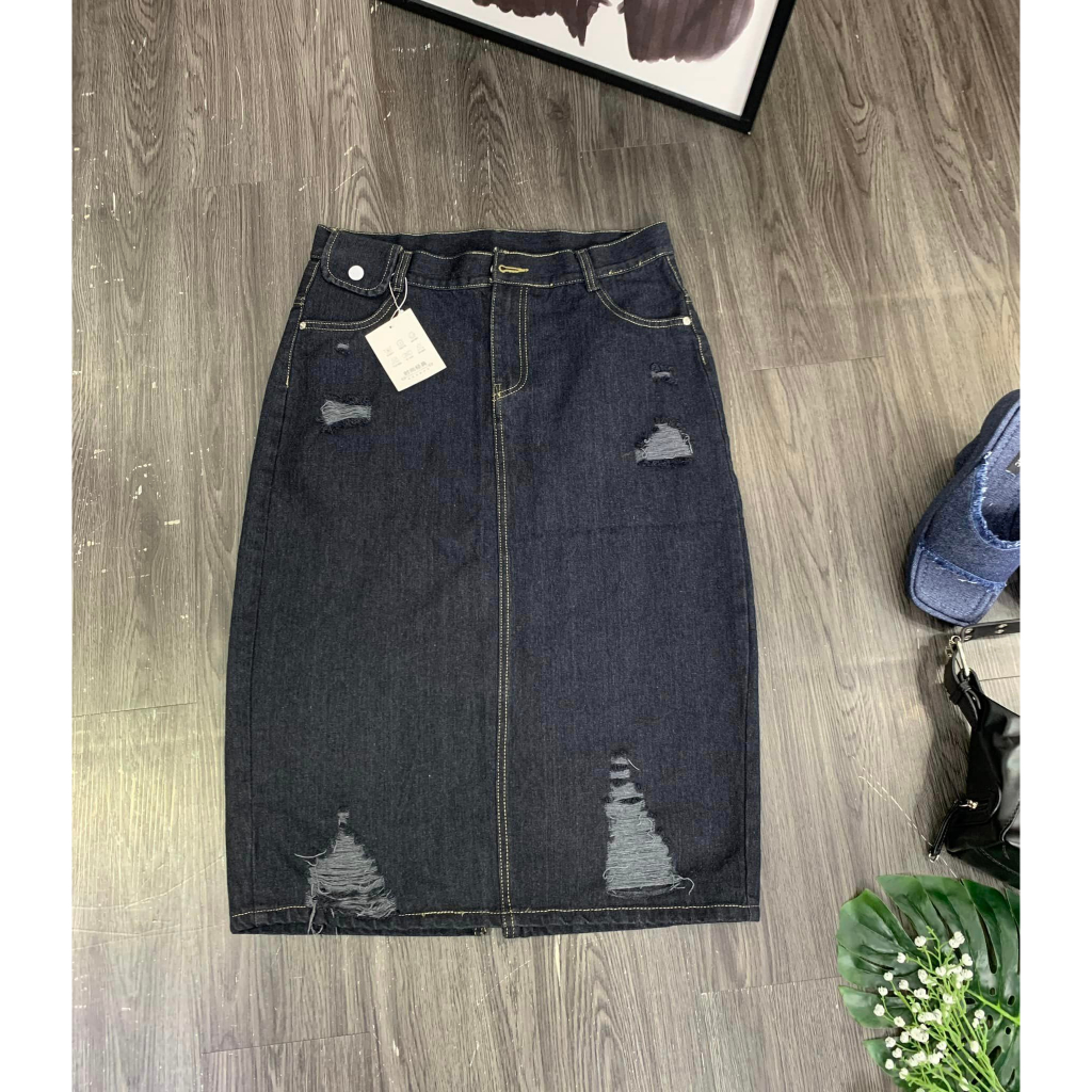 Chân váy jean dài BIGSize  MÃ:5404