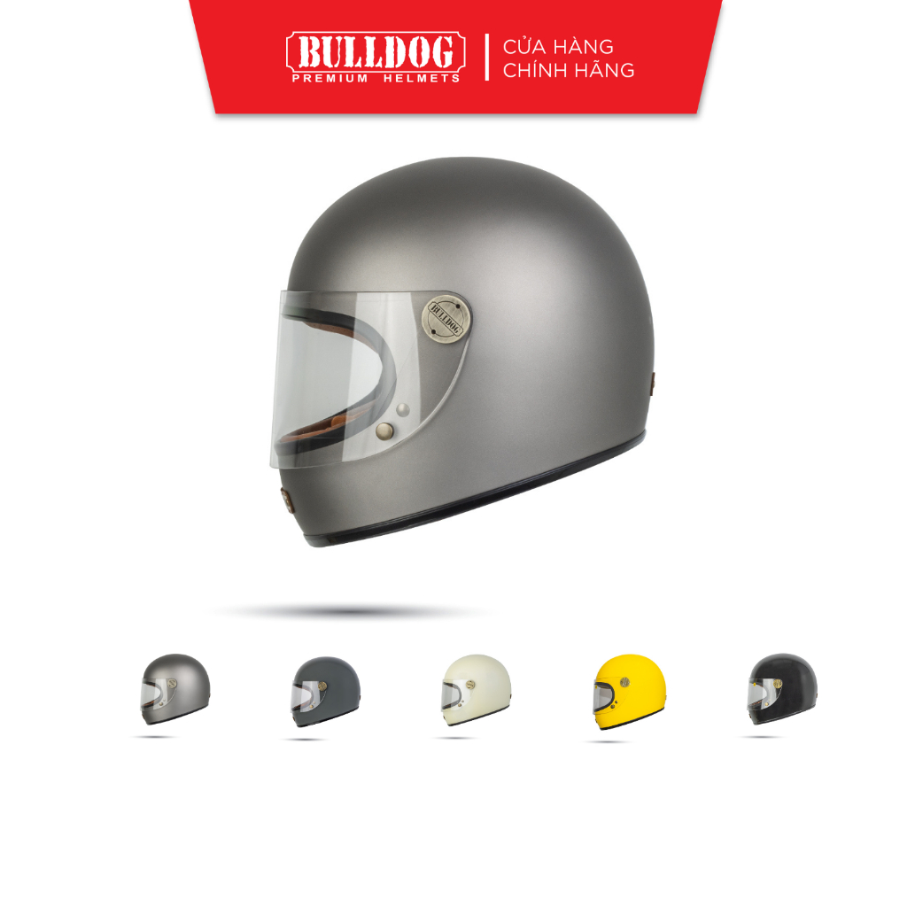Mũ Bảo Hiểm Fullface Cổ Điển BULLDOG Clasico II Sợi Thuỷ Tinh