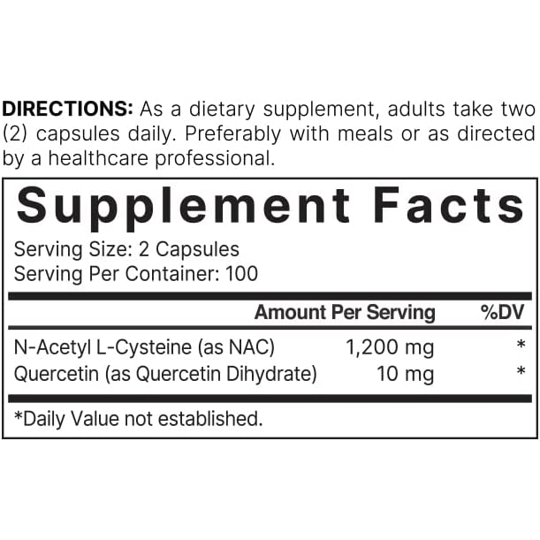 Naturebell N-Acetyl-Cysteine With Quercetin 1200mg - Viên uống giải độc gan , trắng da, chống oxy hoá 200 viên