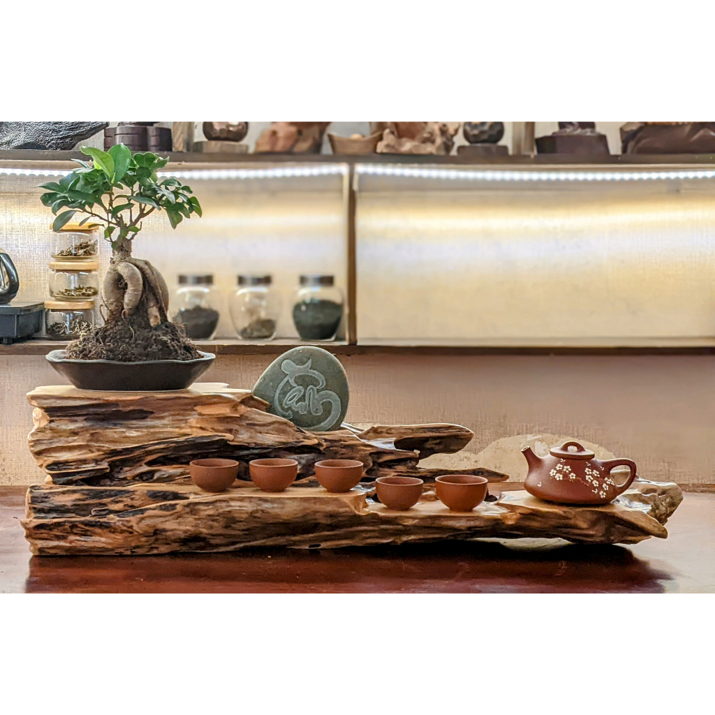 Kệ Gỗ Lũa Nguyên Khối Decor 60*20*20