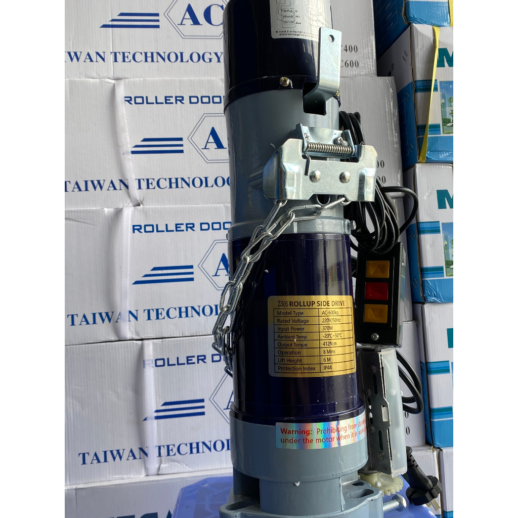Bộ motor AC cửa cuốn 600kg - 220V dây đồng.