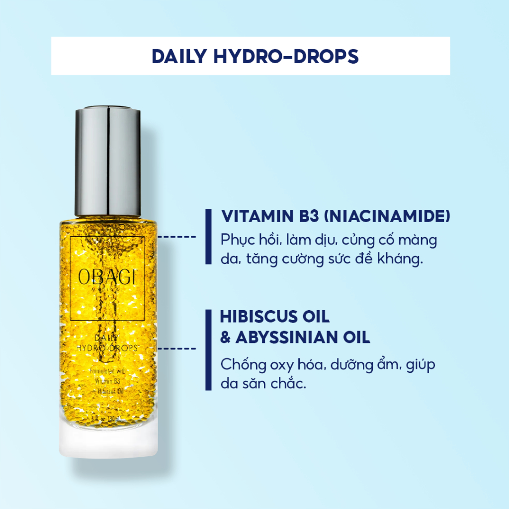 Combo 3 tác động: Tẩy tế bào chết BHA Obagi Pore Therapy 148ml+Serum Daily Hydro Drops 30ml+Kem dưỡng Retinol 1.0 28g