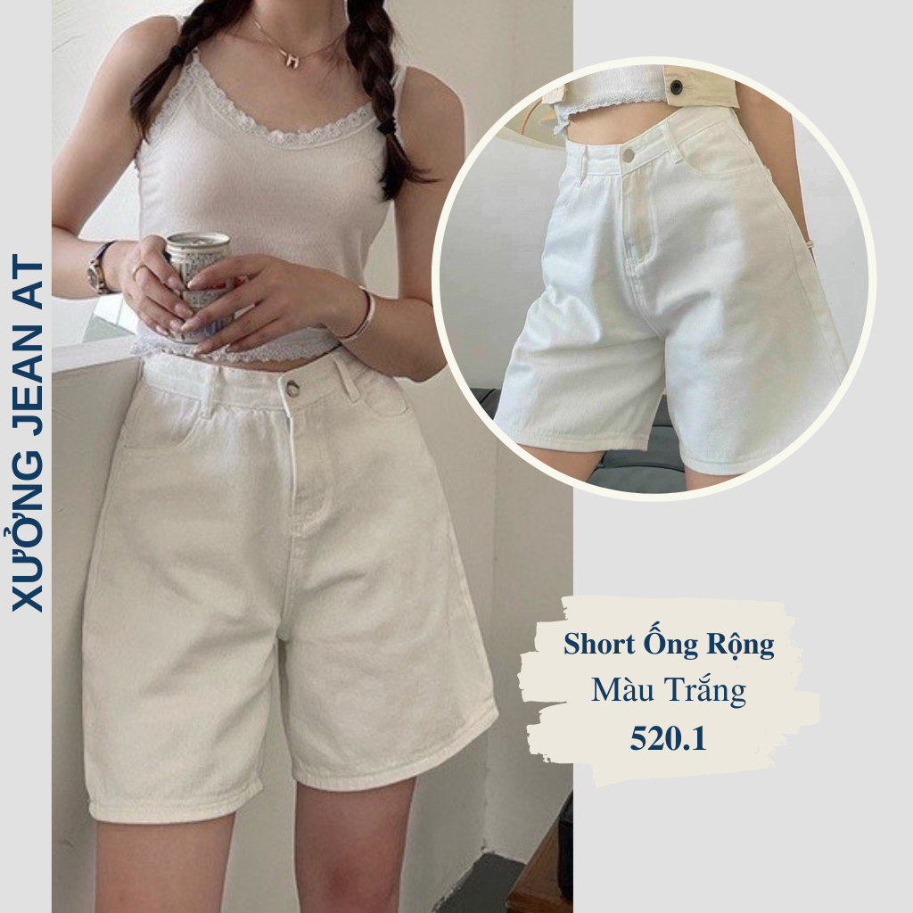 Quần Short Kaki Nữ Ống Rộng Lưng Cao BASIC, Quần Ngố Nữ Chất Kaki Jean Ống Rộng Phong Cách Ulzzang Hàn Quốc 304 520