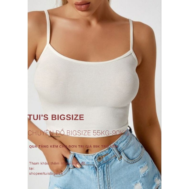 ÁO CROPTOP VIỀN A5. ( Size lớn bigsize 55kg-95kg).