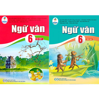 Sách - combo ngữ văn lớp 6 sách giáo khoa 2 tập kèm set thời khoá biểu và nhãn vở - cánh diều