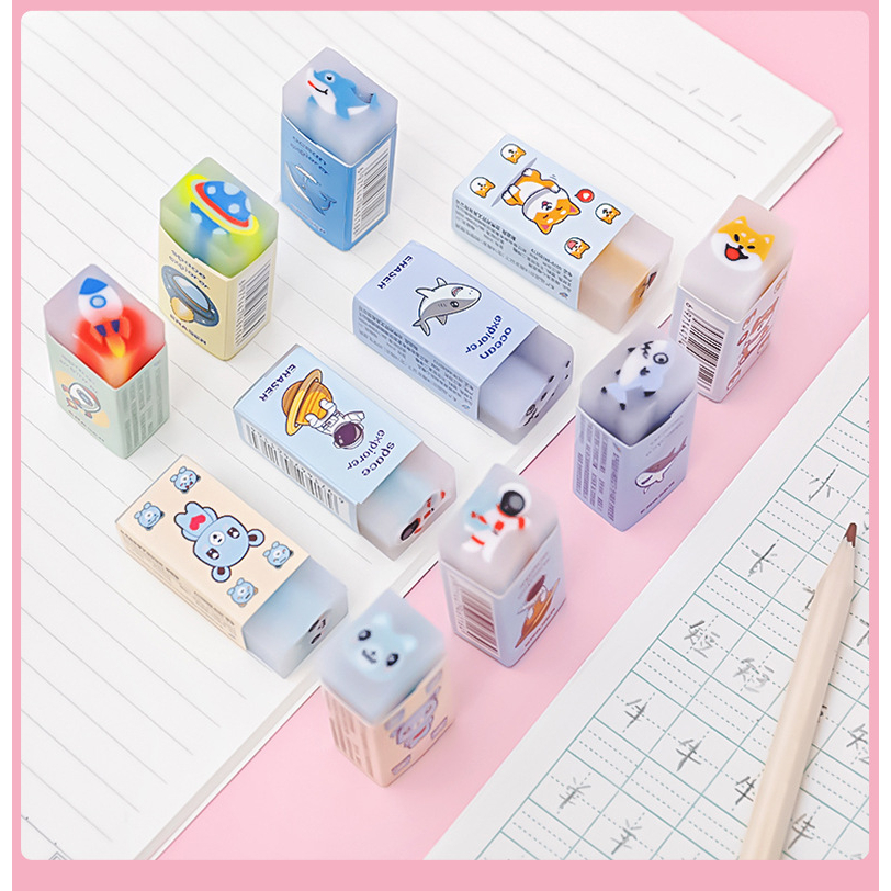 Tẩy Bút Chì Mềm Cao Cấp Họa Tiết Hoạt Hình Dễ Thương -Đồ Dùng Học Tập Giá Rẻ