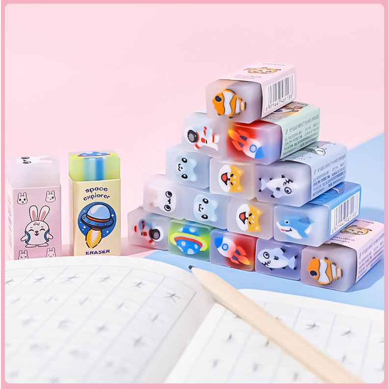 Tẩy Bút Chì Mềm Cao Cấp Họa Tiết Hoạt Hình Dễ Thương -Đồ Dùng Học Tập Giá Rẻ