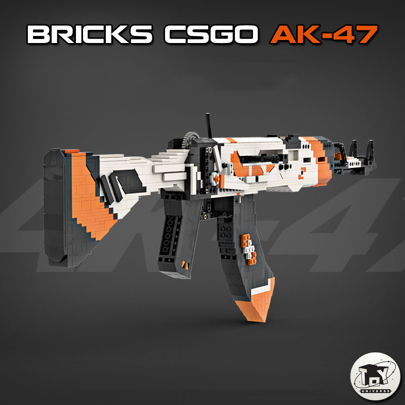 Đồ Chơi Lắp Ráp Mô Hình Súng Rifle AK-47 Asiimov Bắn Nịt Trong CSGO, Free Fire, PUBG Với 1000+ Mảnh Ghép Của Kevin183