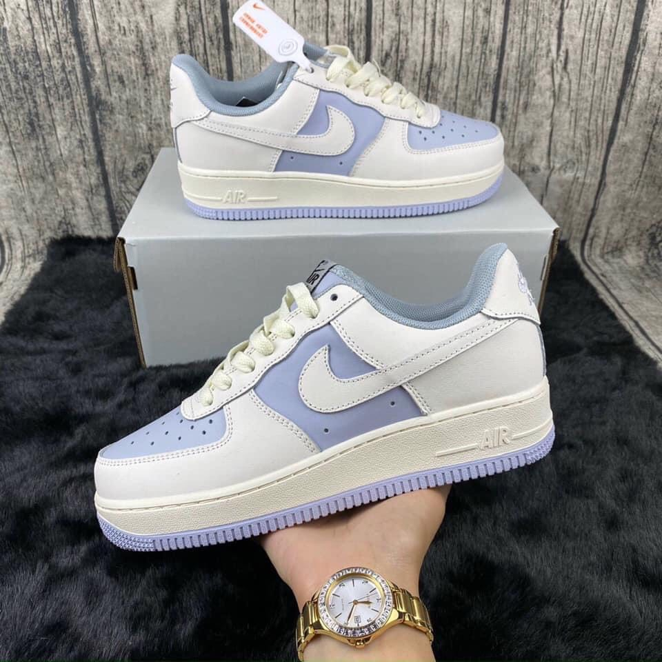 Giày Air Force 1 thời trang, Giày AF1 sneaker  Nam Nữ Thể Thao Trắng Xanh kem Thời Trang Hàng Đẹp Full Box