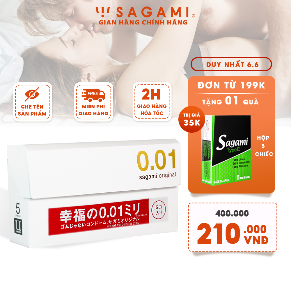 Bao cao su siêu mỏng cao cấp nhất Sagami origimal 0.01 - siêu mỏng, siêu bền, mỏng nhất thế giới, chính hãng Nhật Bản
