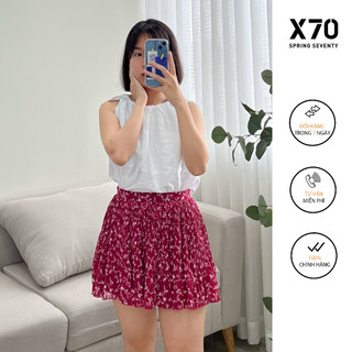 Chân váy hoa nhí xòe vintage nữ tính thời trang x70 - 04400013