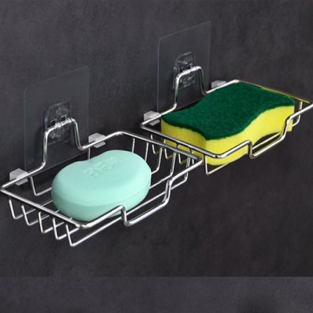 Kệ, Giá Đựng Xà Phòng Dán Tường Chất Liệu Thép Không Gỉ Sáng Bóng, Khay Đựng Xà Phòng Dán Tường Siêu Chắc, Chịu Lực Cao