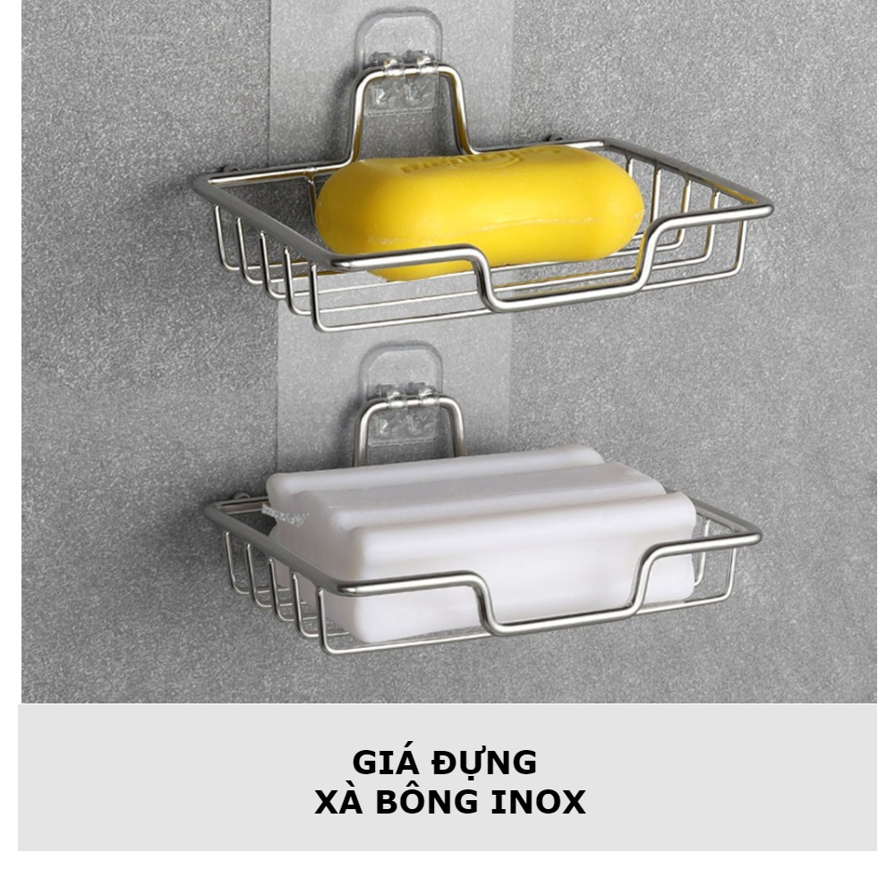 Kệ, Giá Đựng Xà Phòng Dán Tường Chất Liệu Thép Không Gỉ Sáng Bóng, Khay Đựng Xà Phòng Dán Tường Siêu Chắc, Chịu Lực Cao