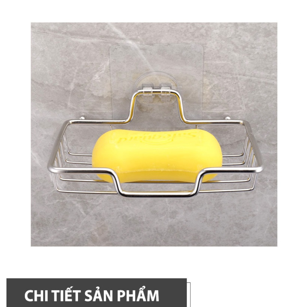 Kệ, Giá Đựng Xà Phòng Dán Tường Chất Liệu Thép Không Gỉ Sáng Bóng, Khay Đựng Xà Phòng Dán Tường Siêu Chắc, Chịu Lực Cao