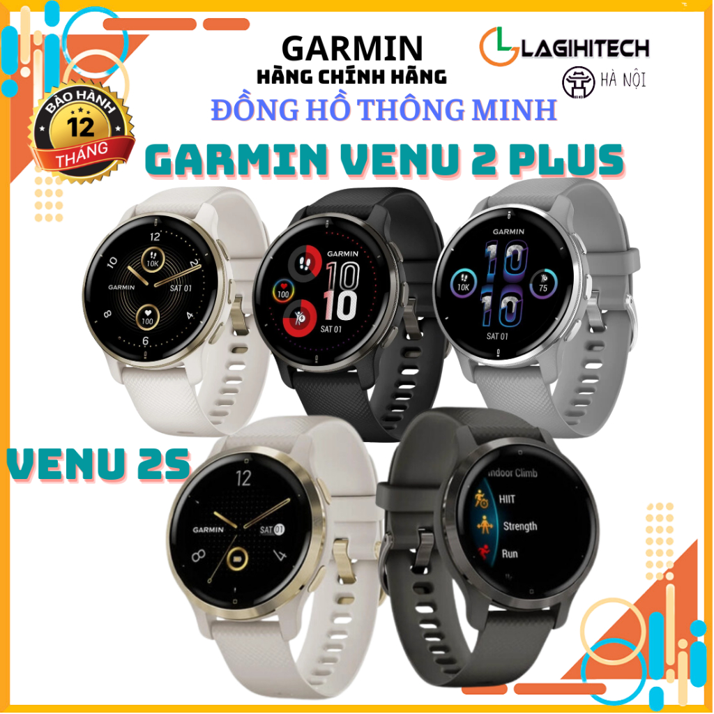Đồng hồ thông minh Garmin Venu 2 Plus / Venu 2S / Venu 3 / Venu 3S Bảo hành 1 năm - Hàng Chính Hãng FPT