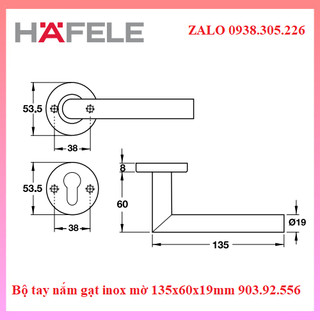 Khóa cửa Hafele 903.92.556