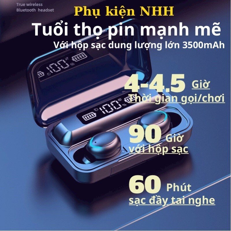 Tai nghe nhét tai bluetooth cảm ứng vân tay F9 Pro - M10 - M19 - S10 Pro Tai nghe chơi game nghe nhạ