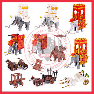 Acient Army Moc mô hình lắp ráp Các loại Chiến Tượng chiến xa Voi chiến tranh cổ đại của quân đội các đế chế