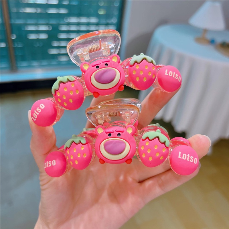 Kẹp tóc mini hình gấu và dâu tây phong cách Hàn Quốc dễ thương. Ko để phân loại