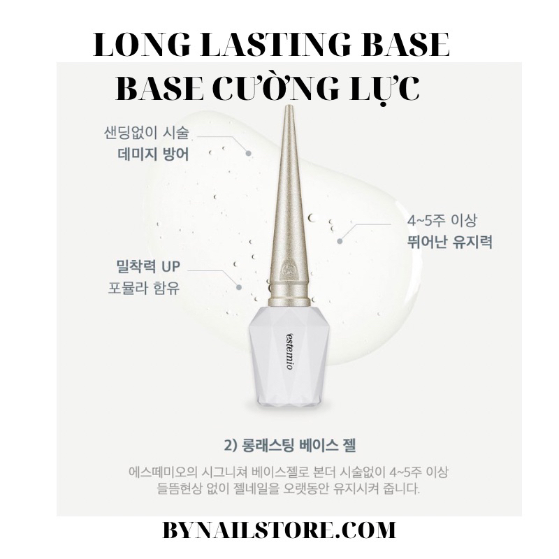 Long lasting base- Base cường lực oxygen gel 14ml cao cấp Hàn Quốc (1pcs)