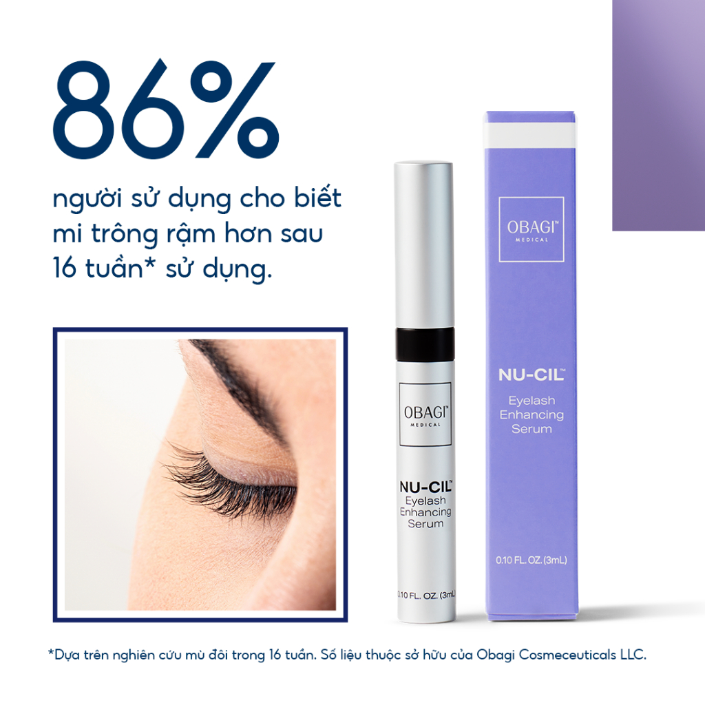 [Mã COSLUX08 giảm 120K đơn 1500K] Tinh chất dưỡng mi Obagi NuCil Eyelash Enhancing Serum 3ml