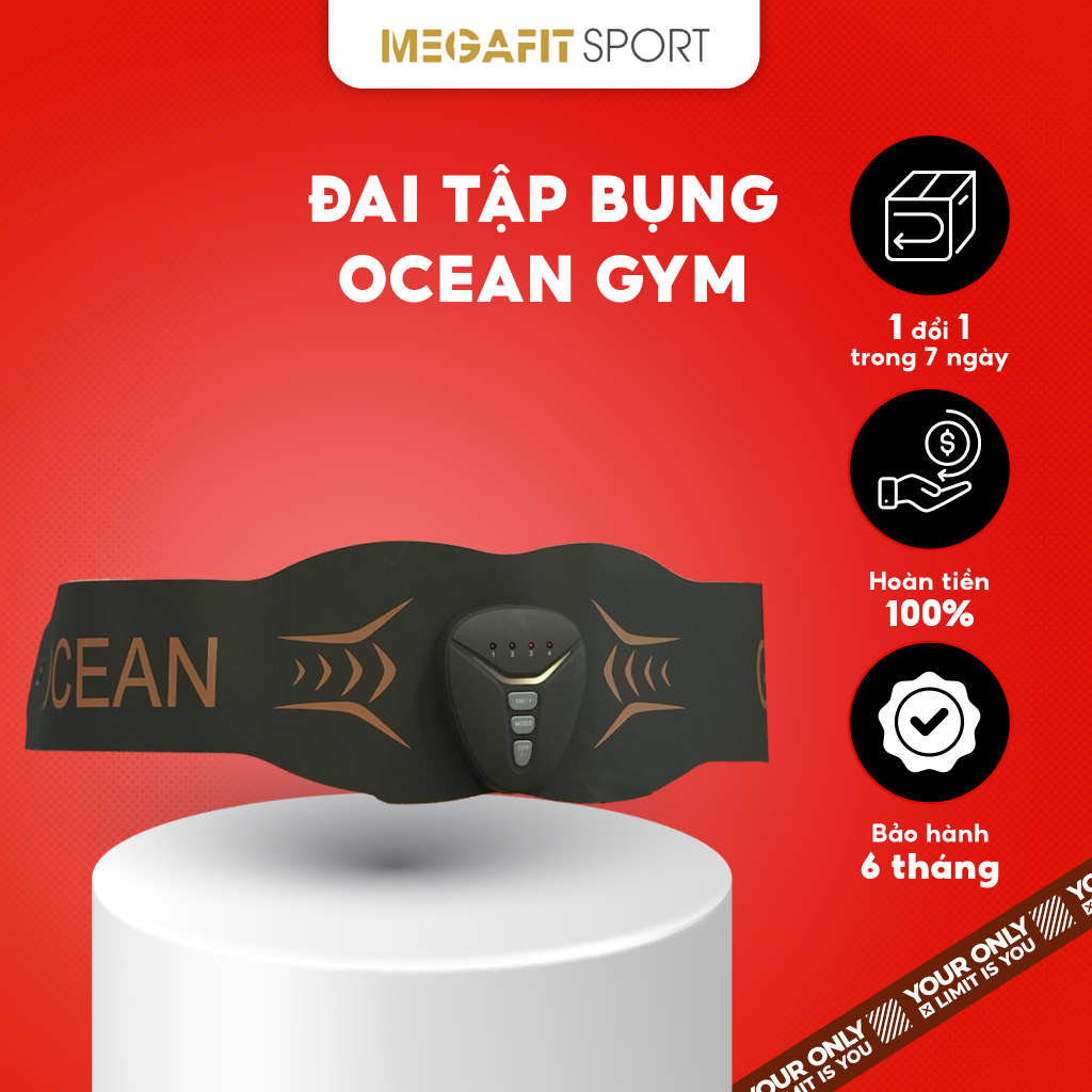 Đai Tập Bụng OceanGym Mẫu Mới 2023 với 6 Chế Độ Rung Cực Mạnh Cường Độ 15 Cấp Giúp Giảm Mỡ Bụng Chỉ Sau 2 Tuần Sử Dụng