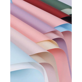 Giấy gói hoa 2 màu 2 mặt trơn 20 tờ 58x58cm