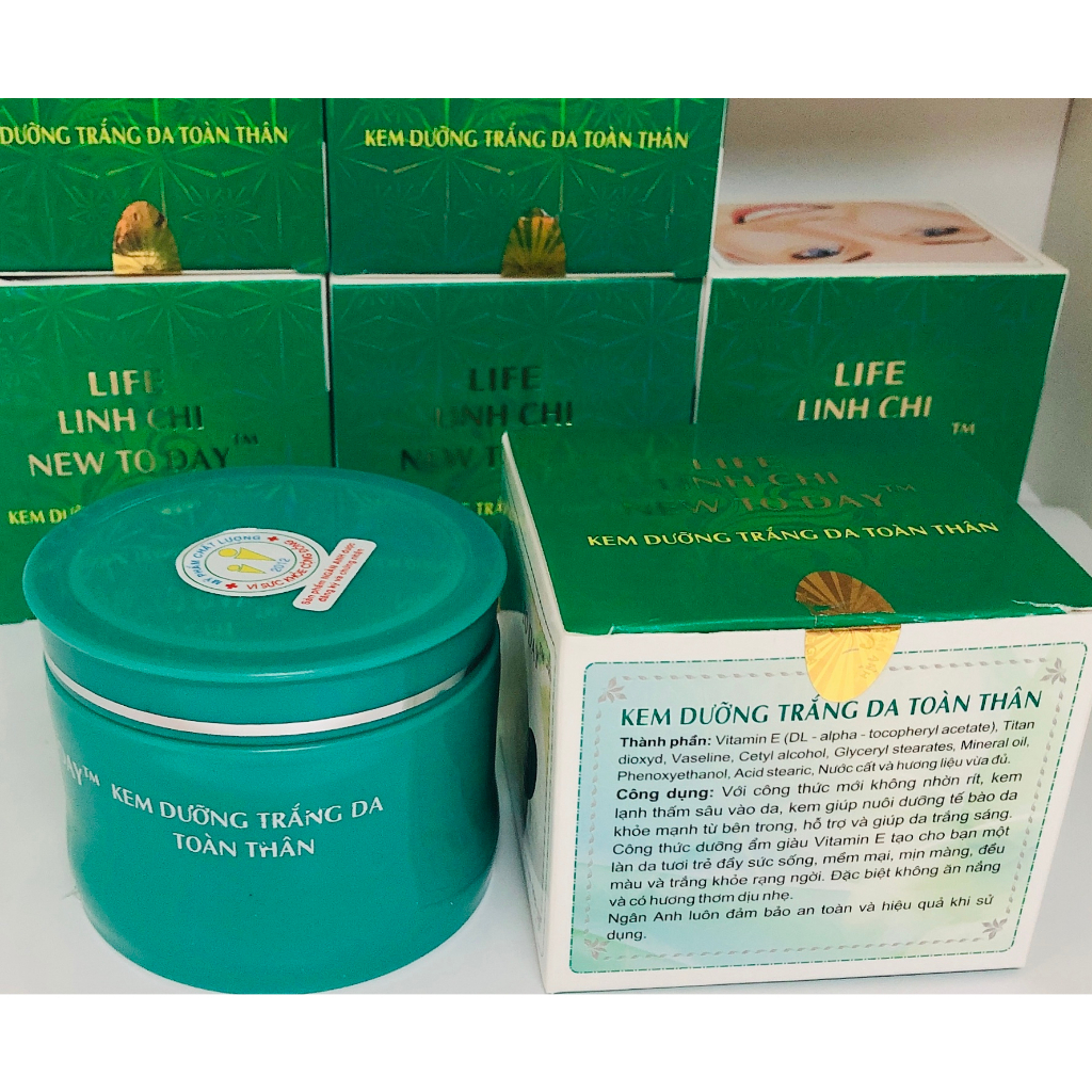 Kem dưỡng trắng da body Linh Chi New Today hộp 90gram