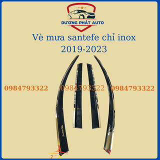 Vè che mưa chỉ inox xe Huyndai SANTAFE 2019- 2023