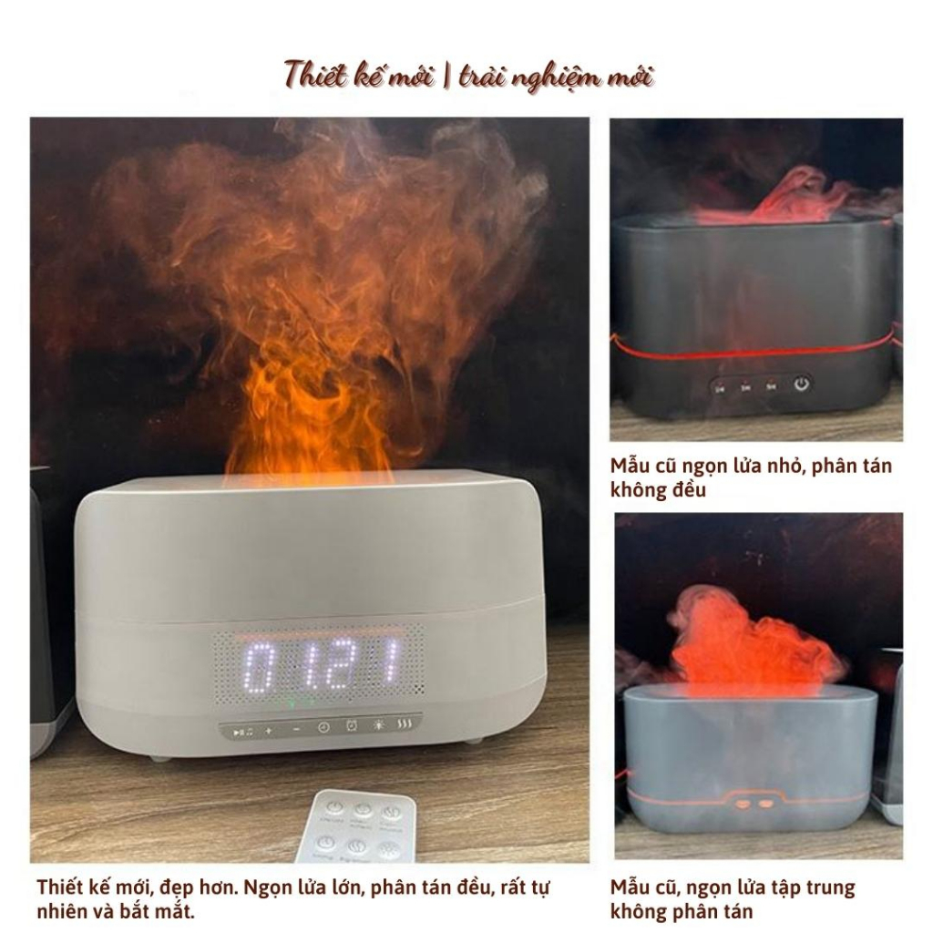 Máy xông tinh dầu 💖FREE SHIP💖 Máy xông tinh dầu có loa Bluetooth, Máy phun sương đèn Led 7 màu. Chính hãng, BH 6 tháng.