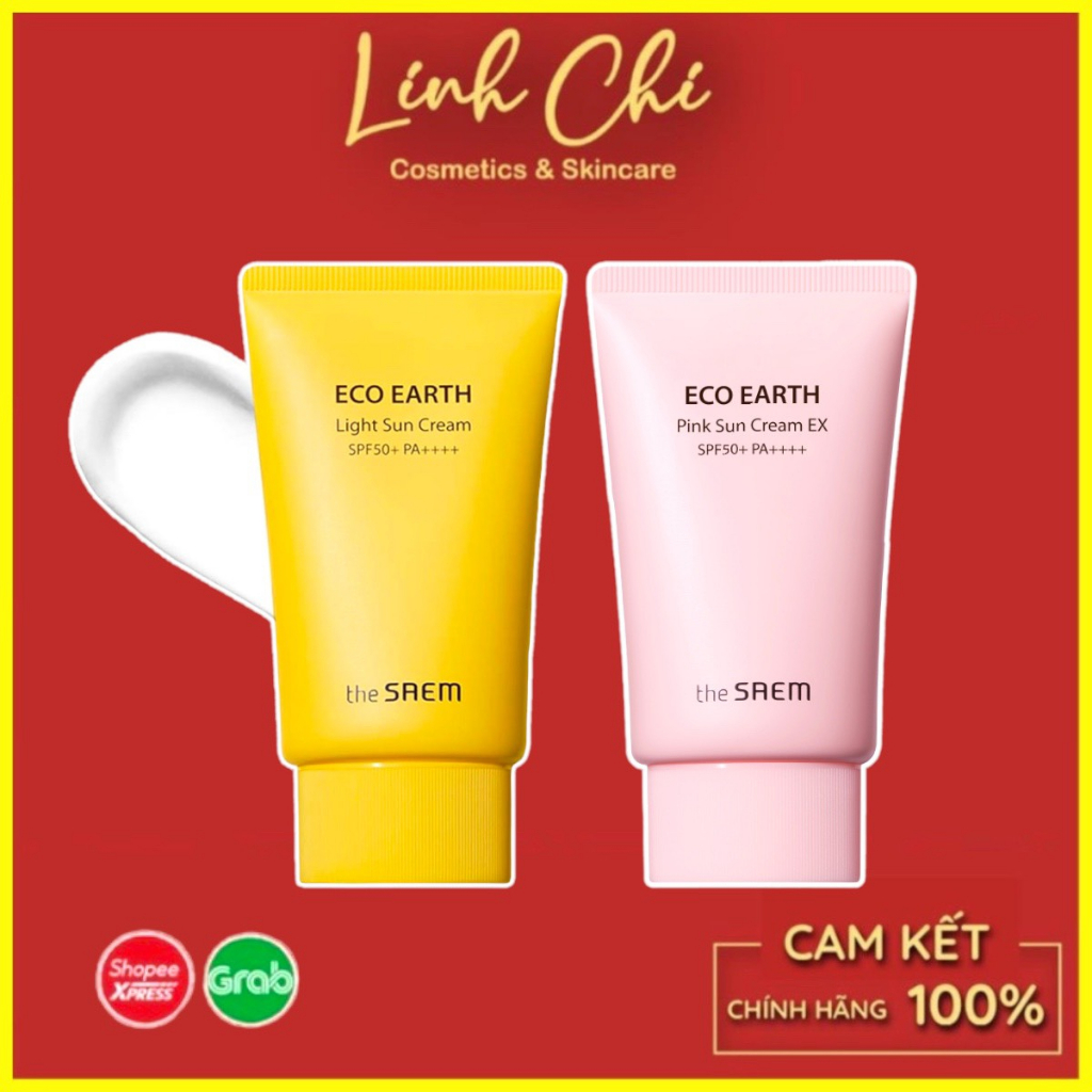 Kem Chống Nắng The Saem Eco Earth Power Pink Sun Cream SPF50+