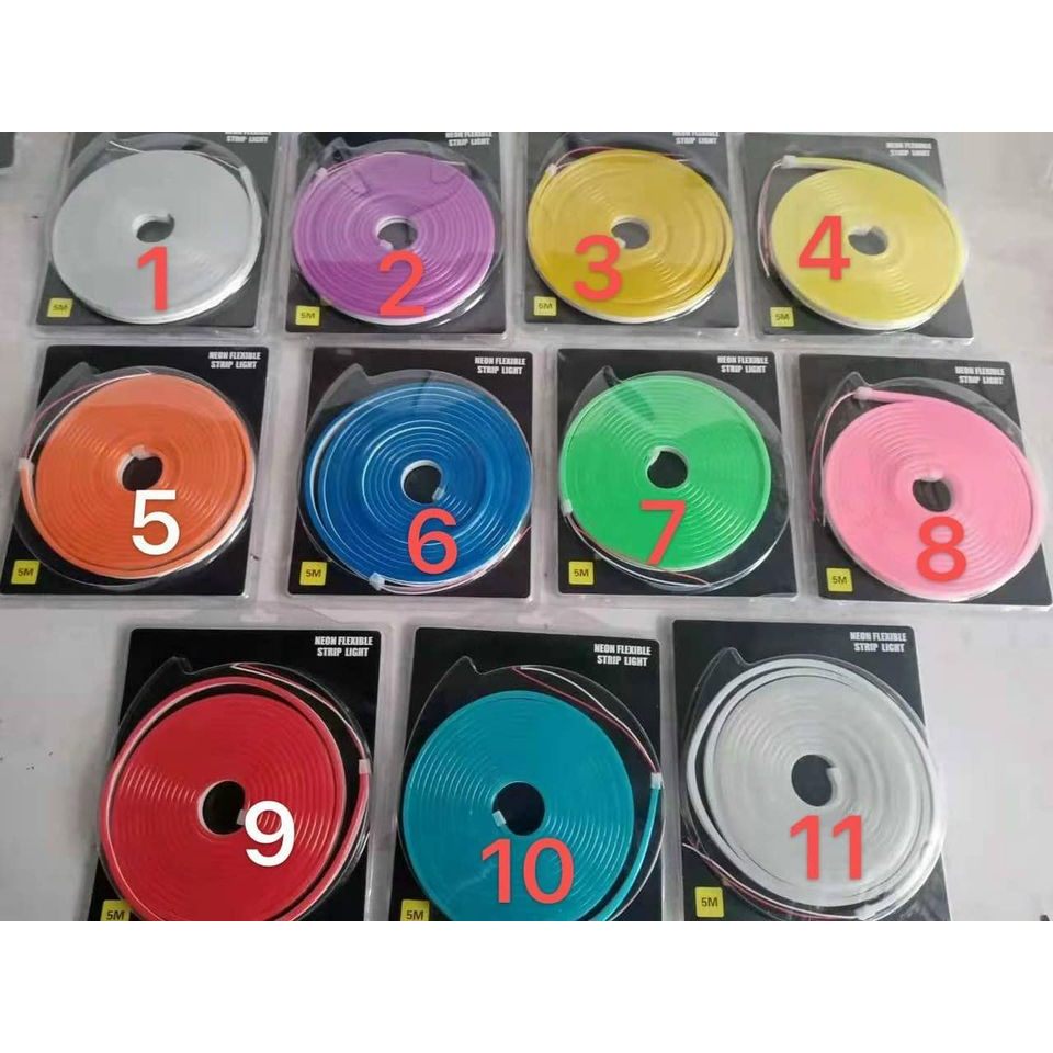 Dây đèn Led neon Flex led 12V 6x12mm chống thấm nước luồn silicon cắt 2.5cm uốn chữ tạo hình viền hắt sáng