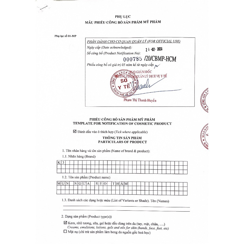 SERUM MỤN K3 Siêu Tốc 24h