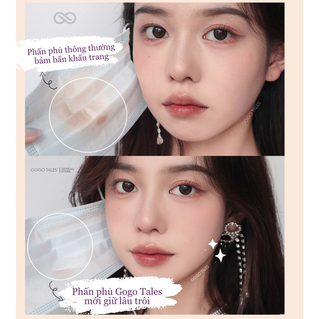 Phấn phủ kiềm dầu Gogo Tales lâu trôi nội địa trung chính hãng Phấn phủ dạng bột Nara GT278 nâng tone tự nhiên