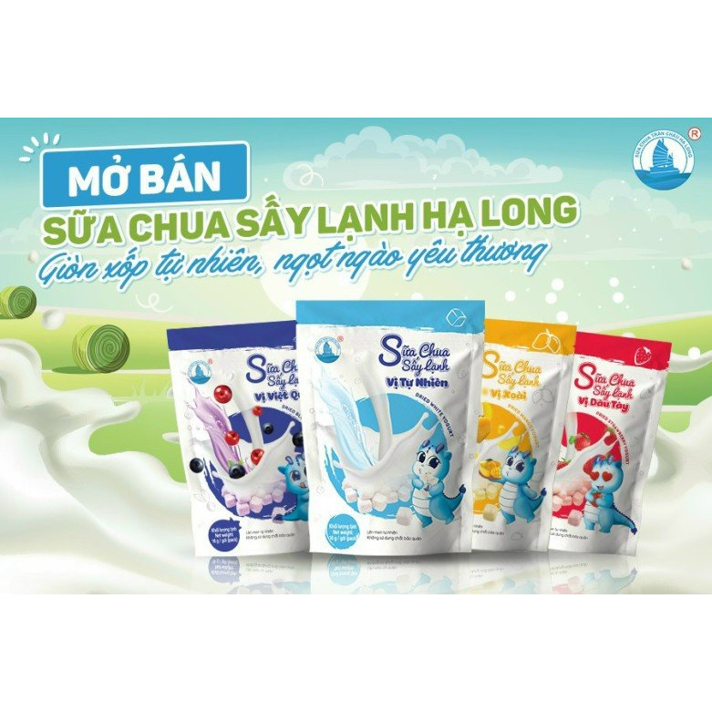 SỮA CHUA SẤY LẠNH HẠ LONG - 4 vị siêu ngon ( date mới tinh ) Com bo 10 gói