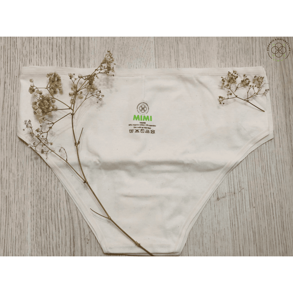 GIÁ DÙNG THỬ 299K Set quần chip cho nữ Mimi Organic Official từ sợi bông organic cotton siêu thoáng kháng khuẩn mềm mịn