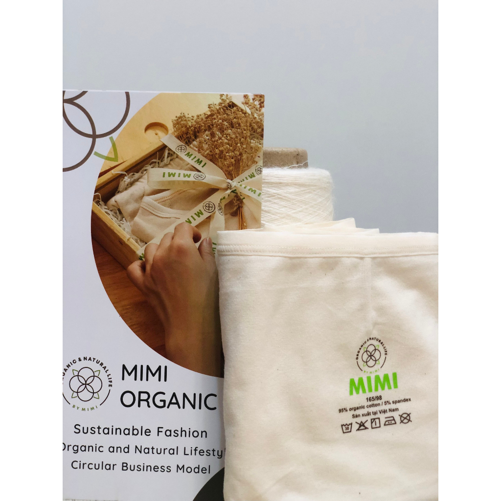 GIÁ DÙNG THỬ 299K Set quần chip cho nữ Mimi Organic Official từ sợi bông organic cotton siêu thoáng kháng khuẩn mềm mịn