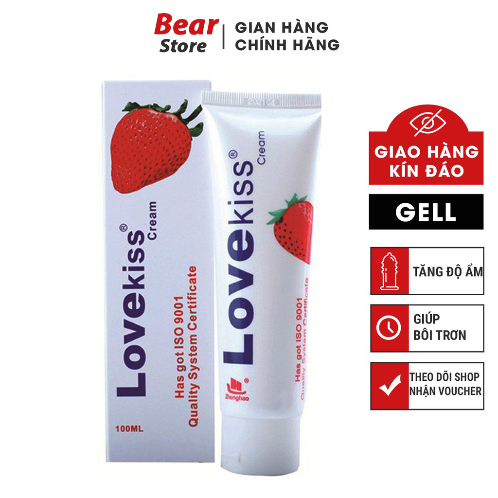 Gel bôi trơn Love Kiss 100ml tăng khoái cảm chống xuất tinh sớm kéo dài thời gian quan hệ