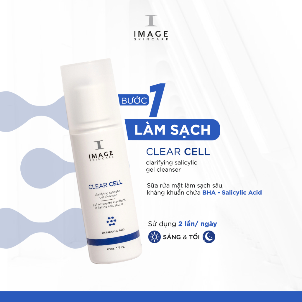 Sữa rửa mặt ngừa mụn, sạch nhờn Image Skincare Clear Cell Salicylic Gel Cleanser 7.4ml